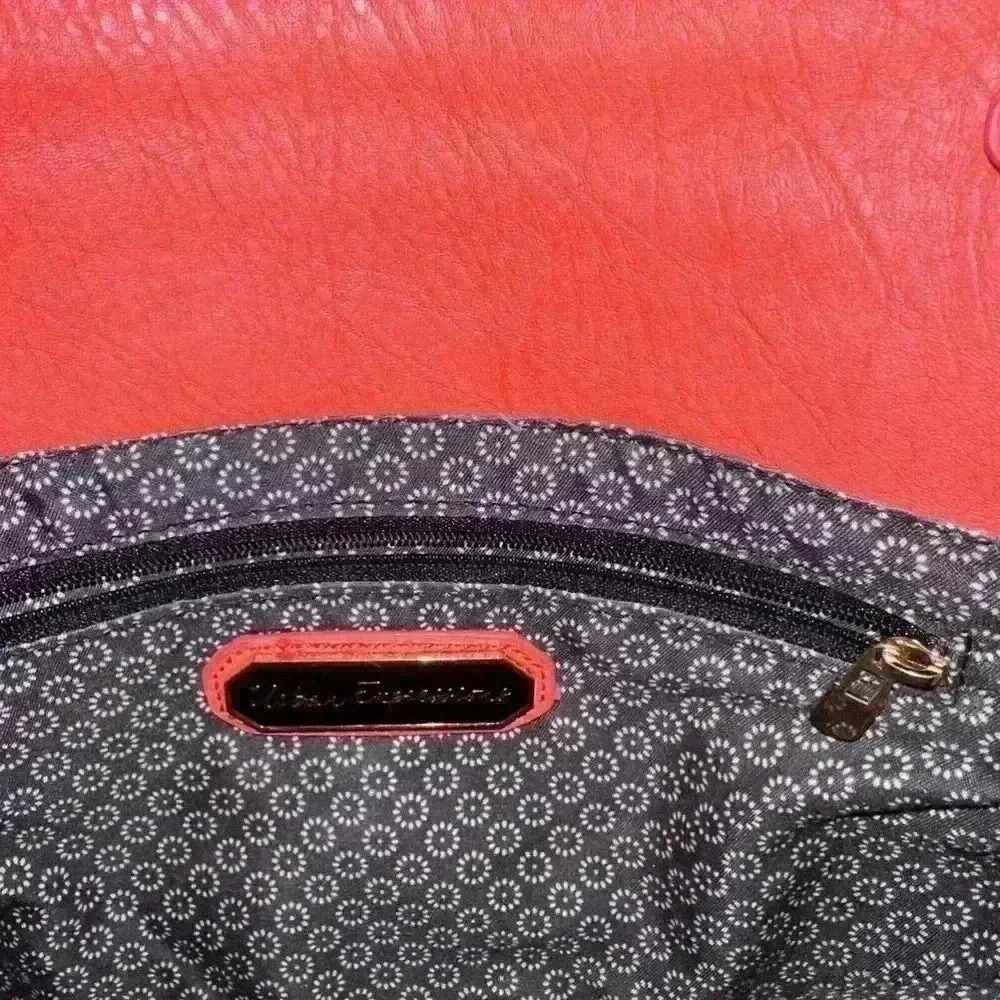 Urban Expressions red clutch with gold beaded accents - Picture 8 of 11